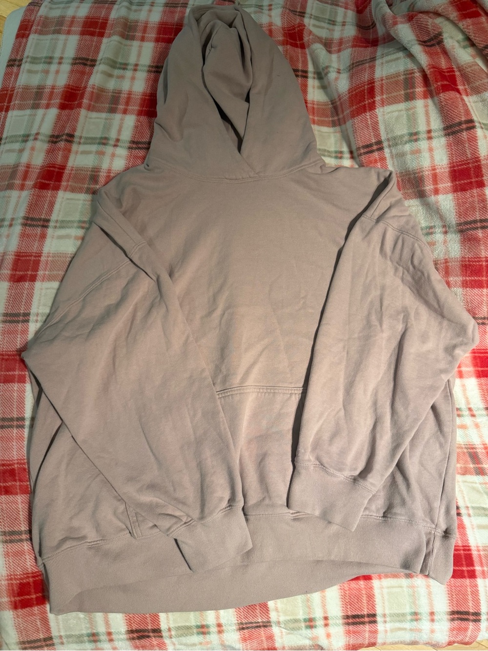 Hollister Men's Crewneck Hoodie in Light Taupe